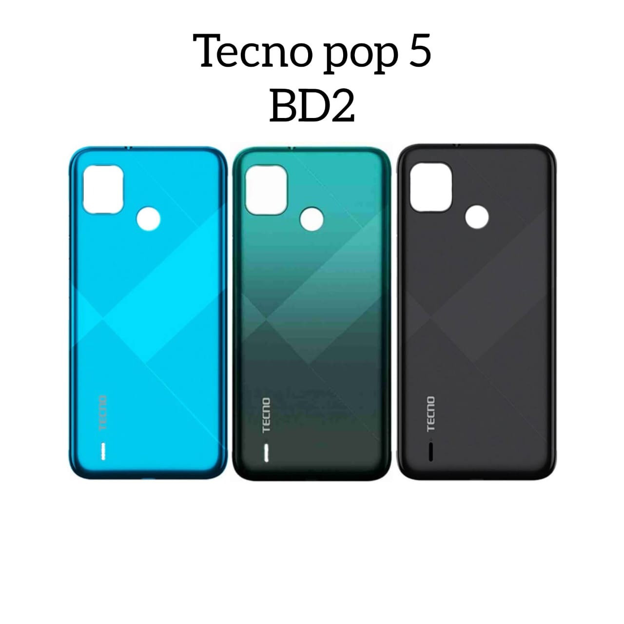 Tecno pop 5 BD2 Battery Back Cover Rear Door Housing Case, Back Panel for tecno pop 5 BD2.