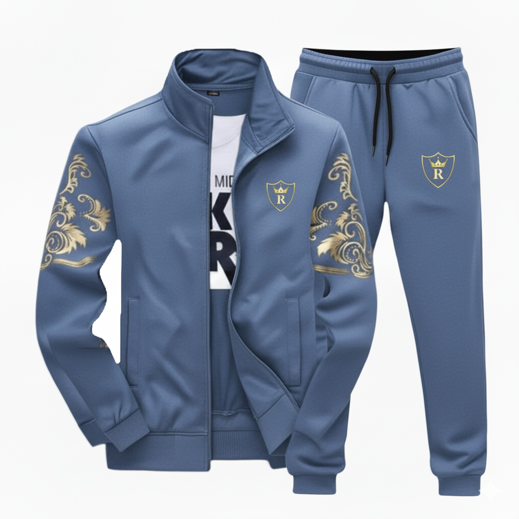 Richman  Men's Tracksuit Set Full Zip Long Sleeve Jogging Running Sweatsuits(Zipper & Pant) - Zipper Tracksuits - Winter Clothes For Men - Jackets For Men - Mens Jackets
