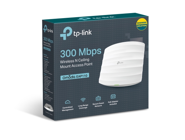 TP-Link Access Point Ceiling Mount EAP110 300Mbps Wireless N Ceiling Mount Access Point - 18 Months Brand Warranty