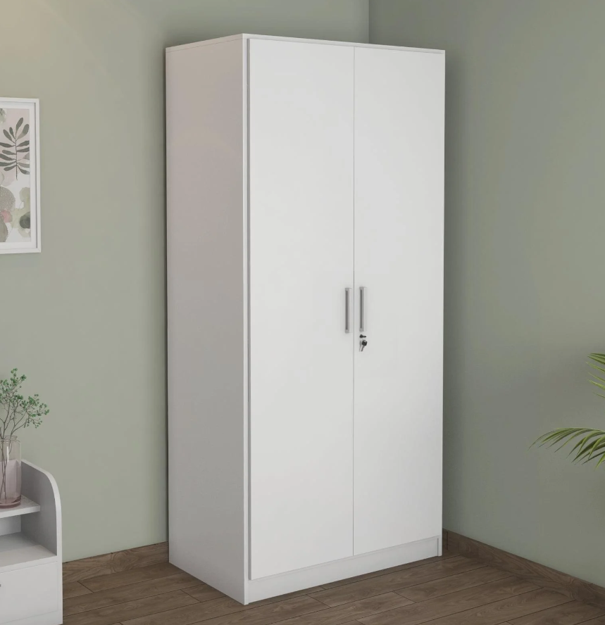 Customized Wood Cupboard Double Door Wood Almirah 5 Shelves With Door ...
