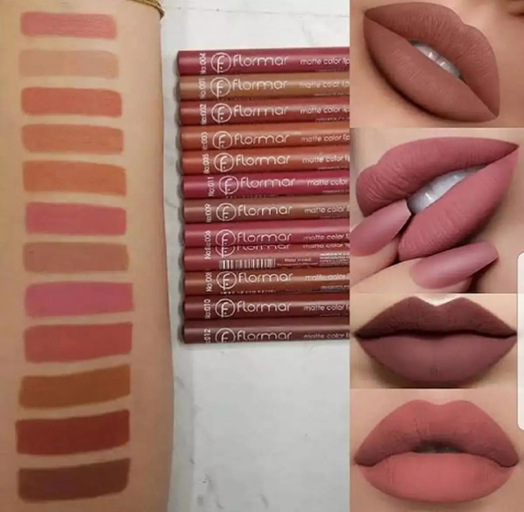 Pack of 6 / 12 Matte Lip Liner Pencils – Waterproof Nude & Dark Shades for Long-Lasting, Smudge-Proof Lip Definition