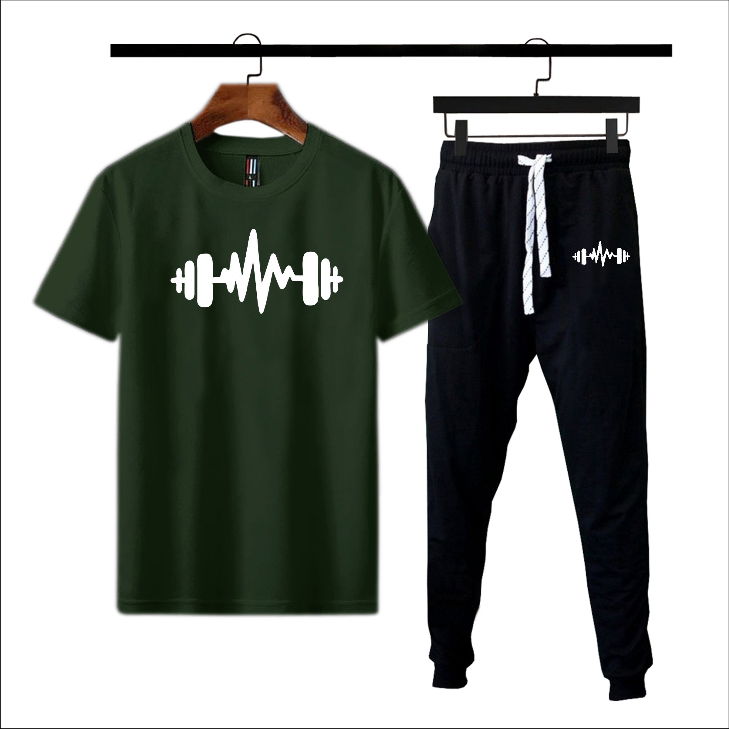 Black Trendy Printed Tracksuit For Men & Boys - Soft & Comfy Fabric Summer Printed Tracksuit