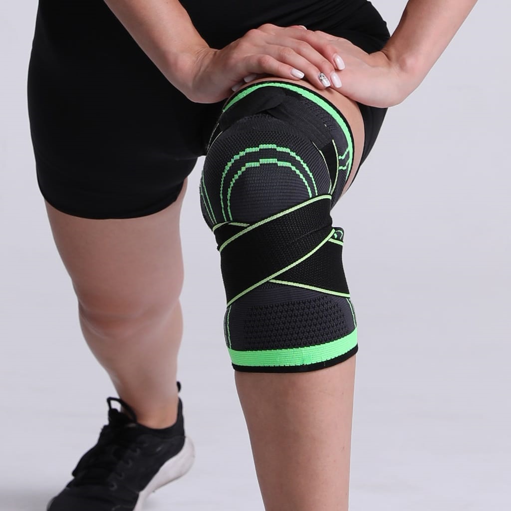 Adjustable Pressurized Fitness Running Cycling Bandage Knee Support Braces Elastic Nylon Sports Compression Pad Sleeve Unisex