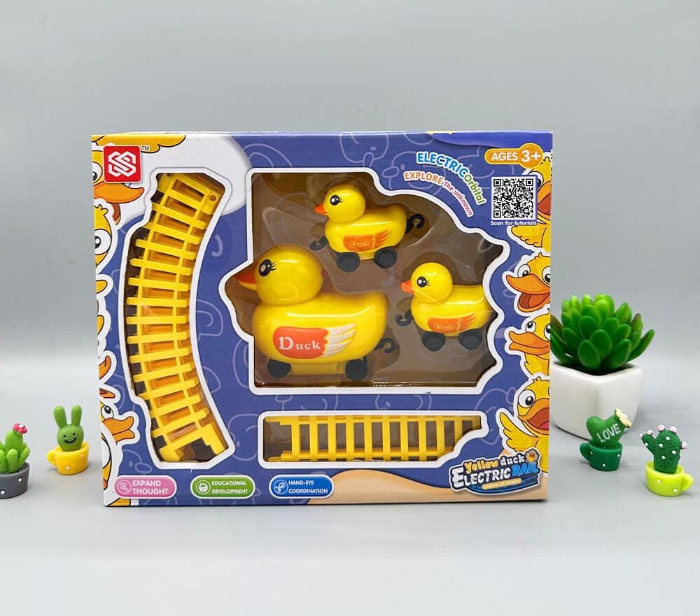 Yellow Duck Electric Rail Train Set For Kids
