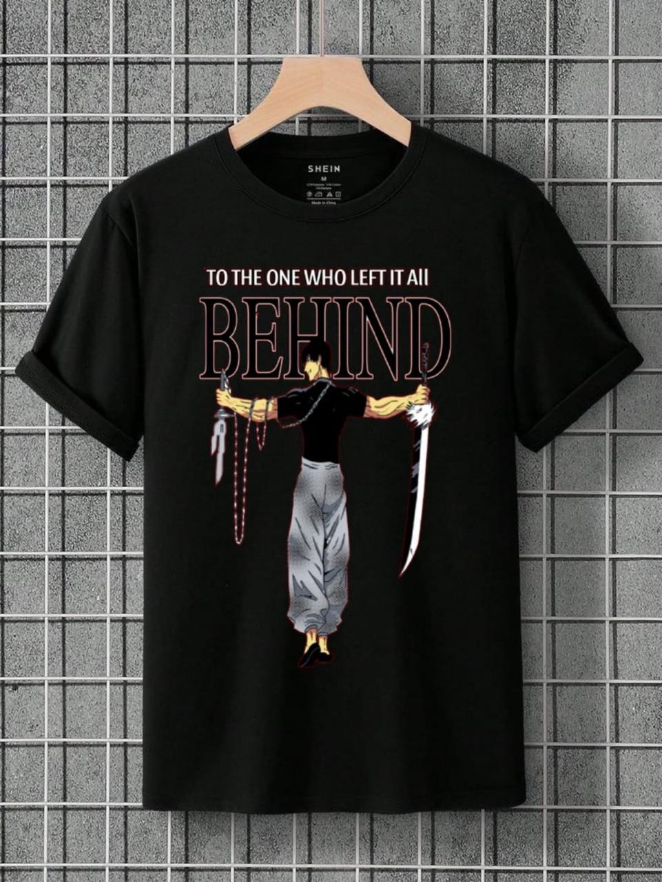 Trendy Theme Tag To The One Who Left It All Behind Printed For Csr Lovers Colored Summer Top Half Sleeve Tee Shirt Round Neck Cotton Trendy T-shirt Casual Tshirt Spring Wear Smart Fit Half Sleeve Tee Shirt For Men And Boys