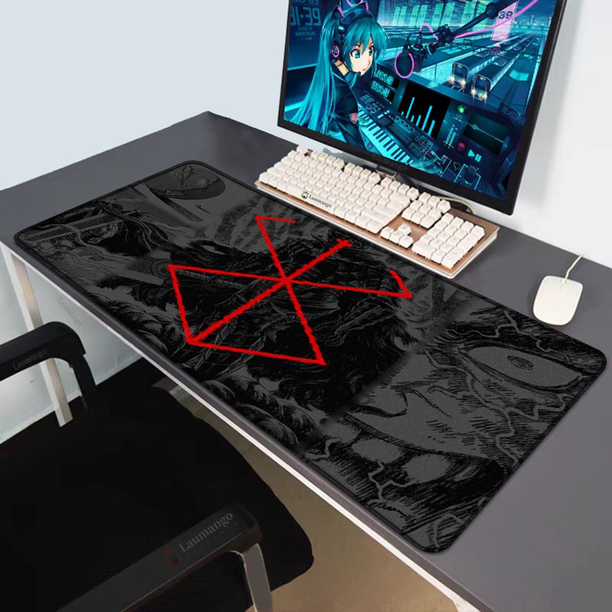 Xxl Mouse Pad Gamer Pc Gaming Accessories Mausepad Deskmat Black And White  Mousepad Mat Keyboard Cabinet Mause Laptops Large Pad