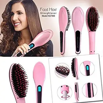 braun hair straightener brush