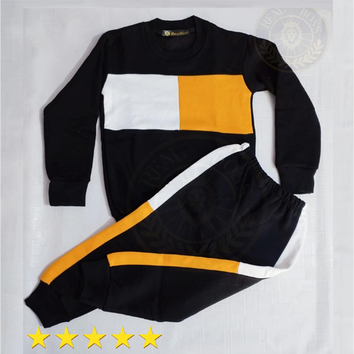Real Boss-Outfit 2pcs, Sweatshirt & Sweatpants Set, Kid's Clothes For Spring Fall Winter Tracksuit for Kids