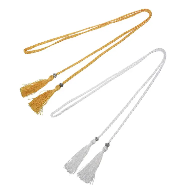 Gold on sale tassel belt