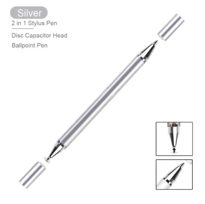 2 In 1 Stylish Universal Practical Dual-use Capacitive Tablet Stylus Pen Exquisite Double-headed Silicone Disc Drawing Tablet Phone Capacitor Pen|Best 2In1 Stylus Pen For Mobile Phone Tablet Drawing Pencil Universal Touch Screen Penf or Andrid,all devices