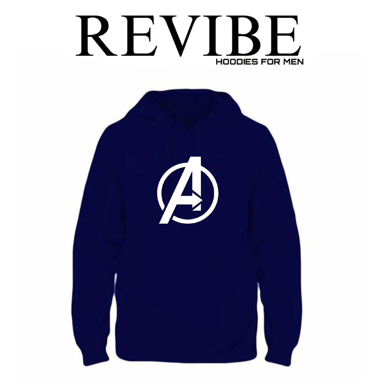 REVIBE - Black Avengers Printed Hoodies For Men