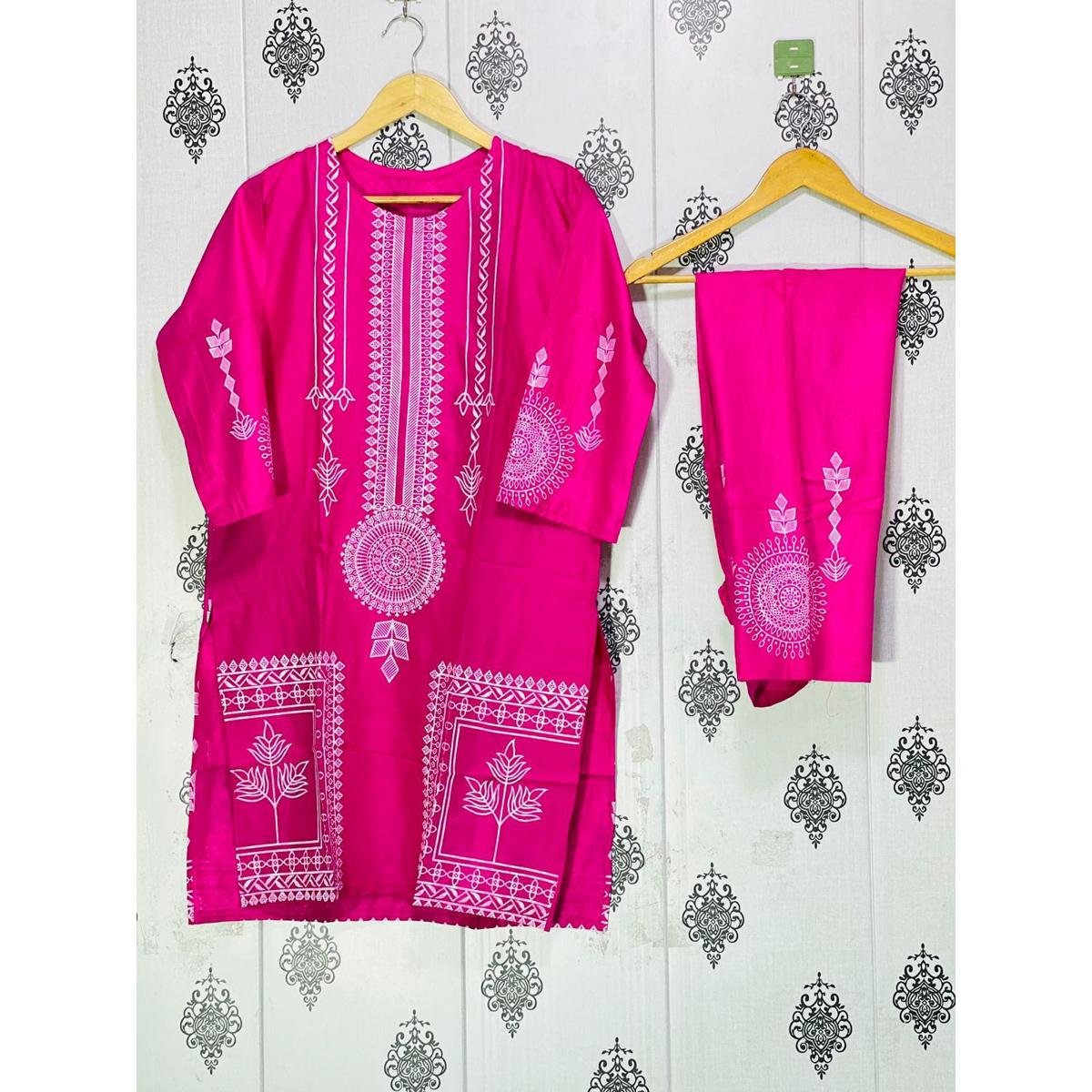New stylish collection 3D printed stitched 2pc suit for girls and women.