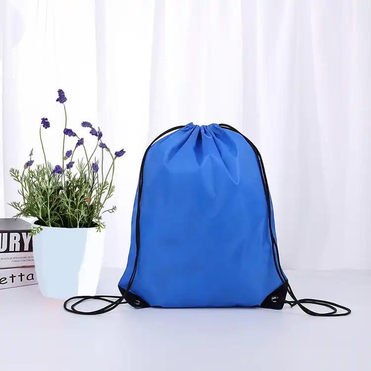 Drawstring Backpack Nylon Foldable Sports Gym Drawstring Tote Bag pack Sack For Men Women