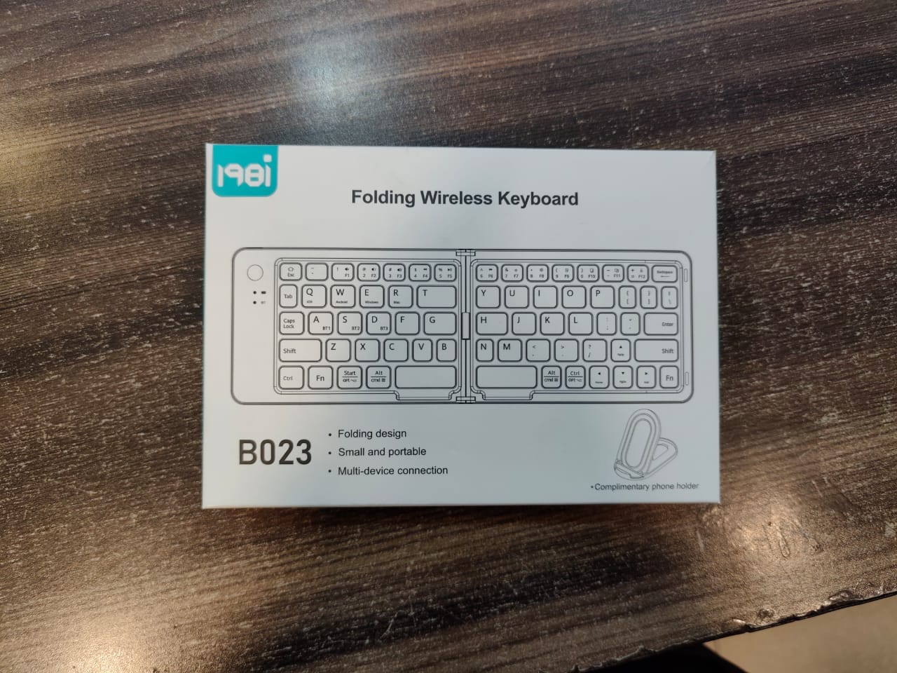 B023 11-Inch Foldable Bluetooth Keyboard – Rechargeable Wireless Keyboard for Mobile, Tablet & Laptop
