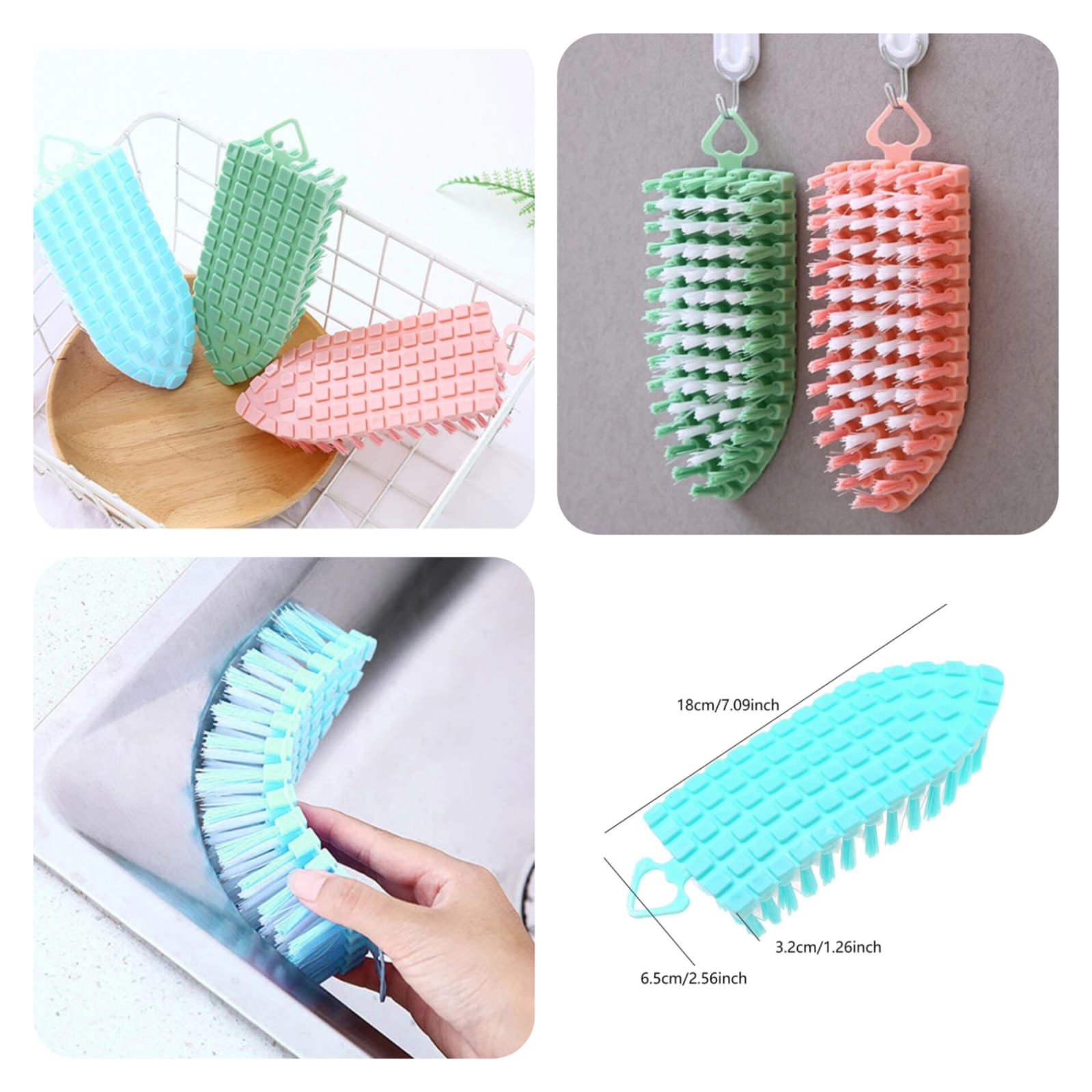 Flexible Bending Brush Sink Toilet Cleaning Tools Clothes Washing ...