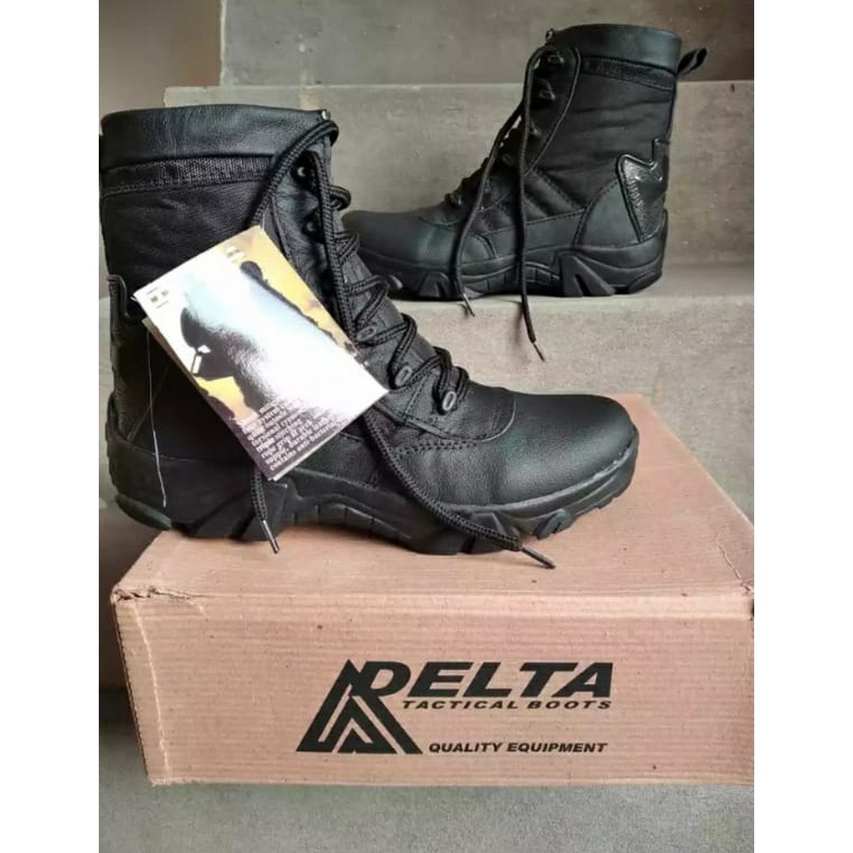 Black Artificial Leather Boots for Men