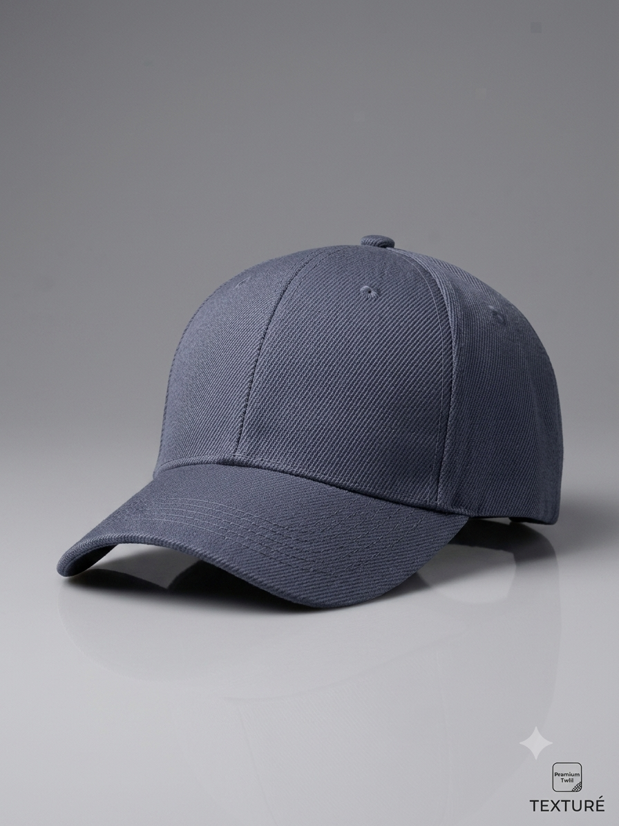 A plain grey adjustable cap for menns