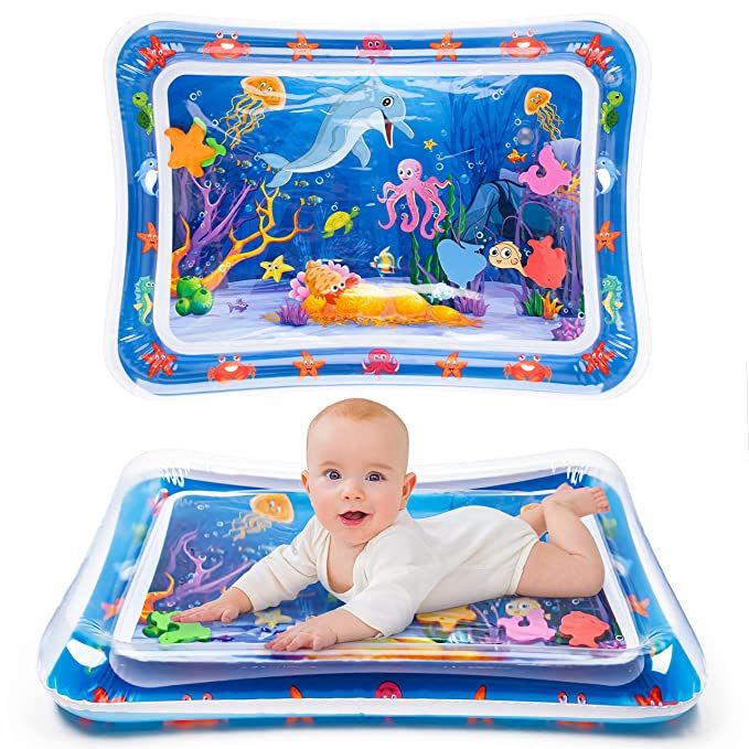 Baby Water Playing Mat | Infant Tummy Time Mat | Soft Inflatable Water Play Mat for Babies | Baby Learning and Fun Mat | Comfortable Baby Tummy Time Water Pad | Safe and Soft Baby Tummy Time Mat