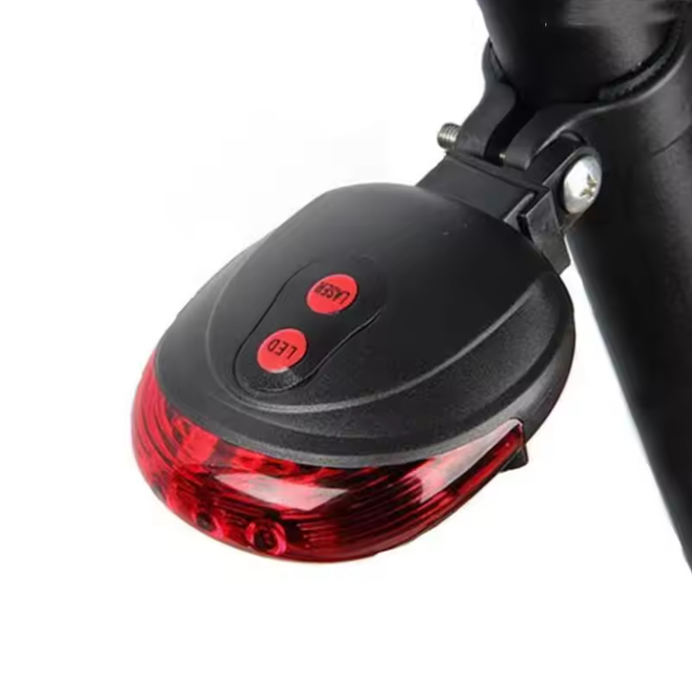 Bicycle 2 Laser light and 5 LED Flashing Lamp Rear Cycling Bicycle Tail Safety Warning Light