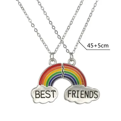 Rainbow deals friendship necklace