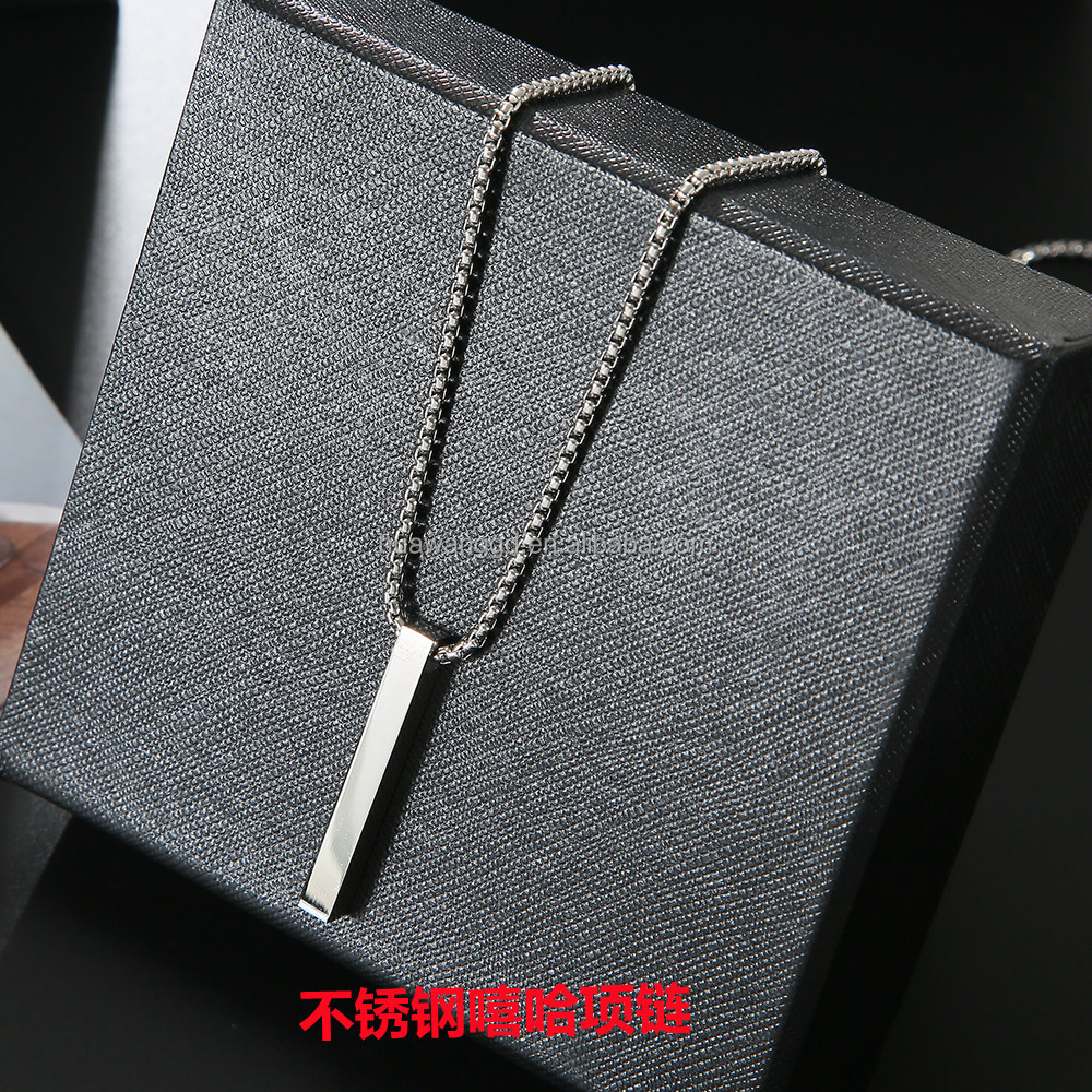 New Attractive Multicolor Vertical Bar Necklace for Men Locket Chain for Men Boys Stick Bar Necklace