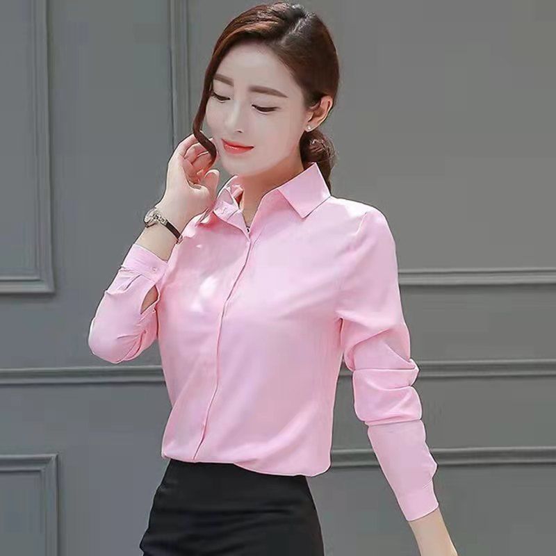 New Plus Size Formal Shirts Womens Top and Blouses Long Sleeve Polyester Tops Ladies Slim Fit Female Office workwear Shirt S 5XL Daraz.pk