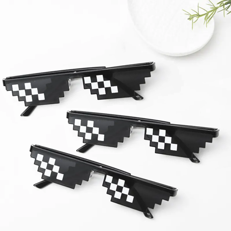 Thug Life Sunglasses for TikTok PUBG PS5 - Black Pixelated Glasses