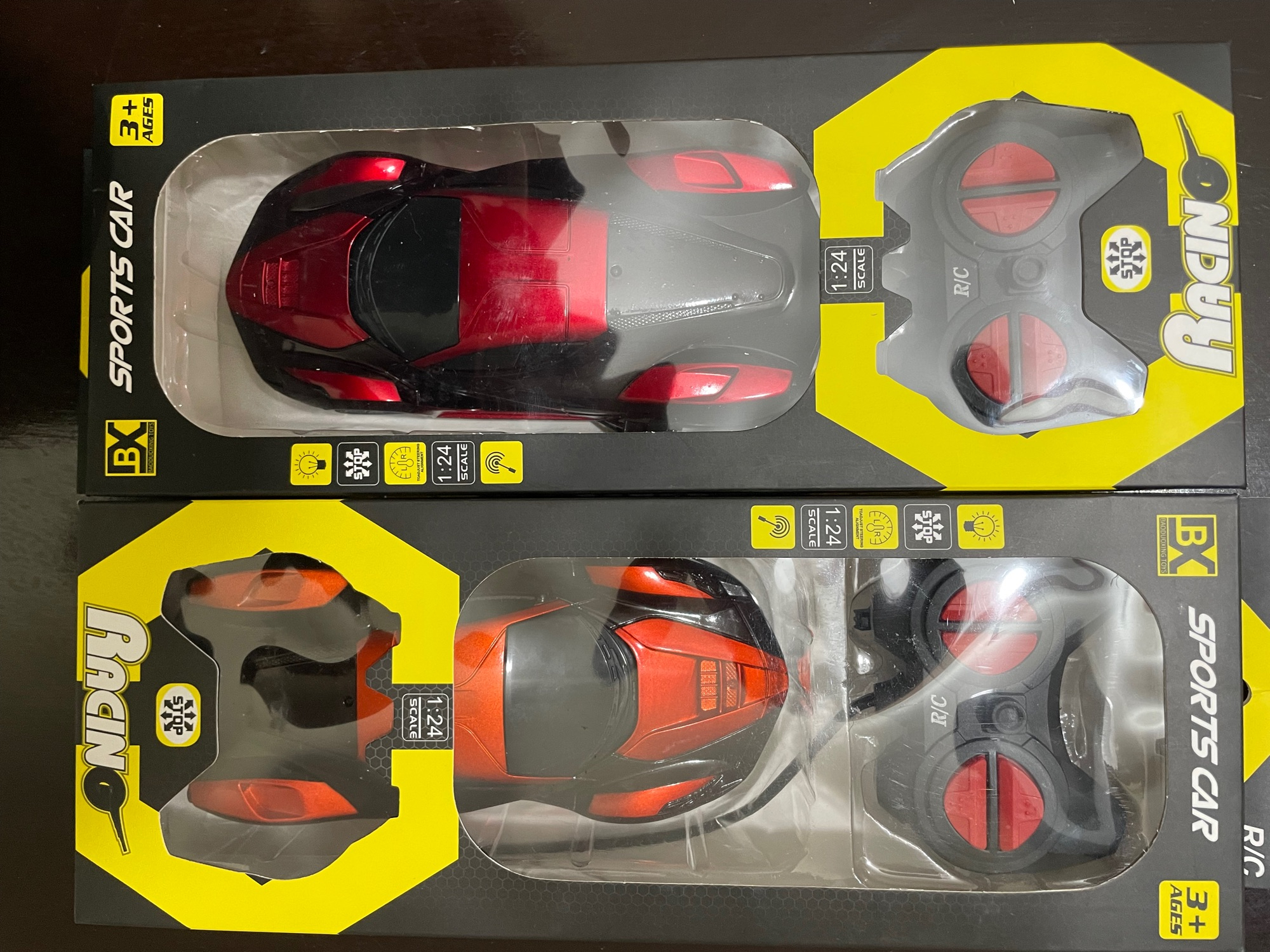 Rechargeable LED Light RC Racing Car with Remote Control for Kids - High-Speed Sports Car Toy for Boys & Girls