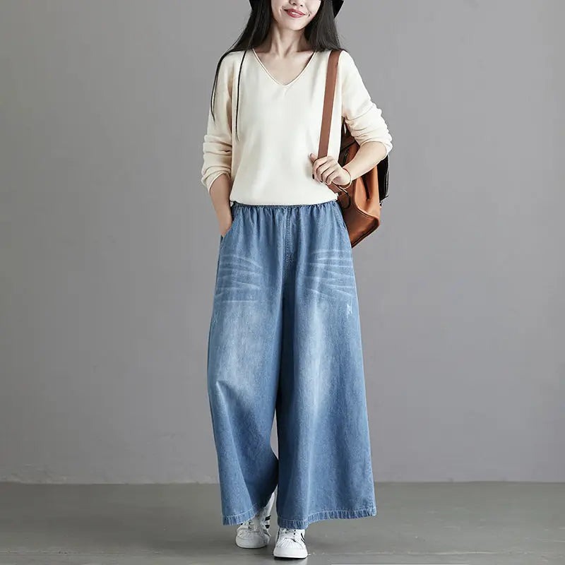 ZARA Wide Leg Denim Soft Stuff jeans pant For her (SELECT ONLY WAIST SIZE)