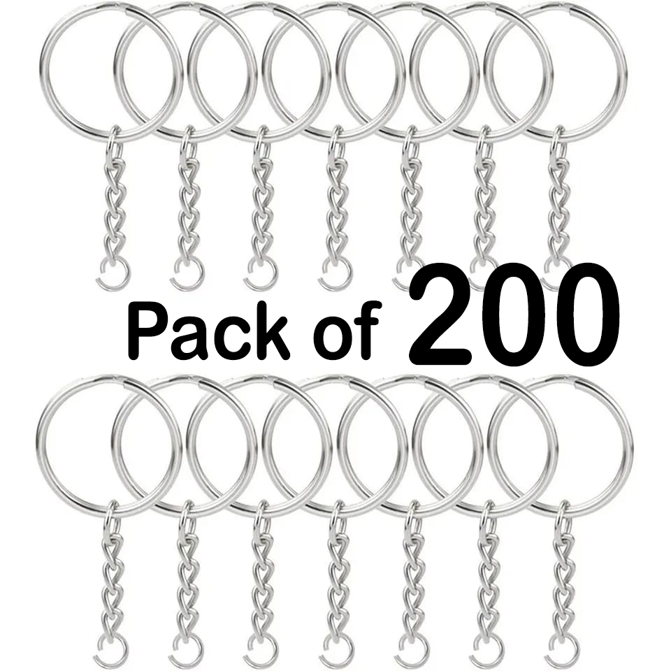 Fine Metal Alloy Key rings Key Chains With Round Split Jump Ring Keyring Keyrings for Keychain Pendants DIY Jewelry Making Accessories