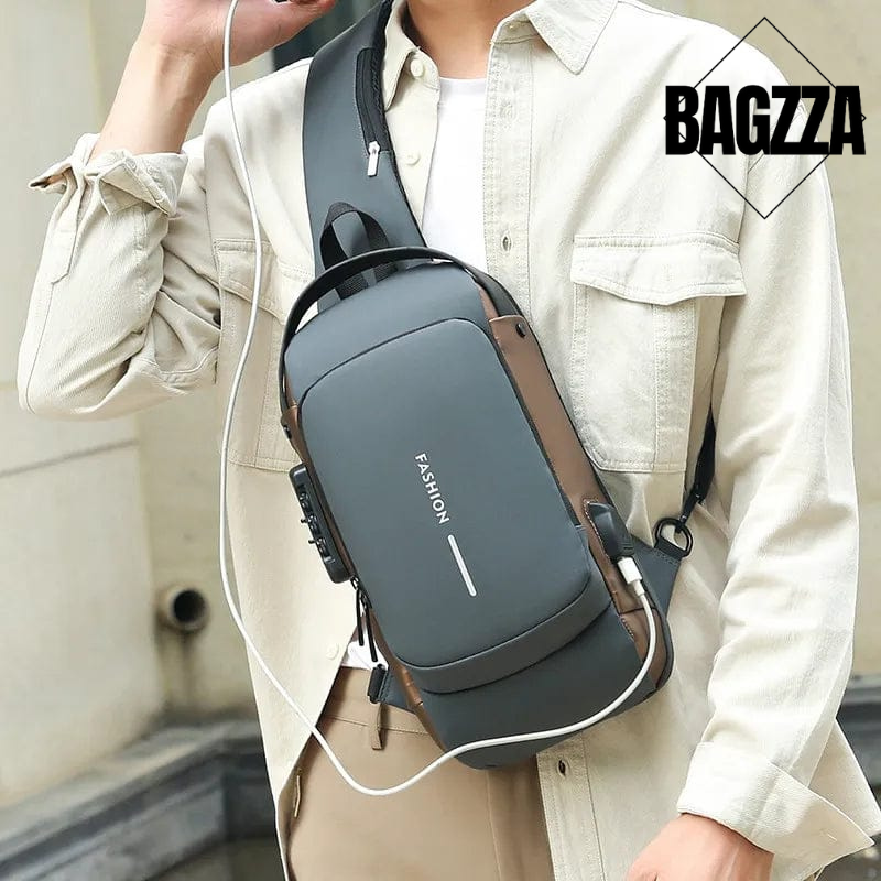 Men Multifunction Anti-theft USB Shoulder Bag Crossbody Bag Travel Sling Bag Pack Messenger Pack Chest Bag for Male Luxury Brand