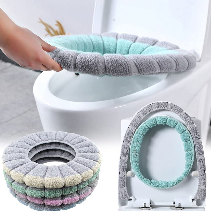 New Bathroom Toilet Seat Cover Seat Cushion Washable Mat Cover Pad Cushion Seat Case Toilet Lid Cover Accessories Bath Home