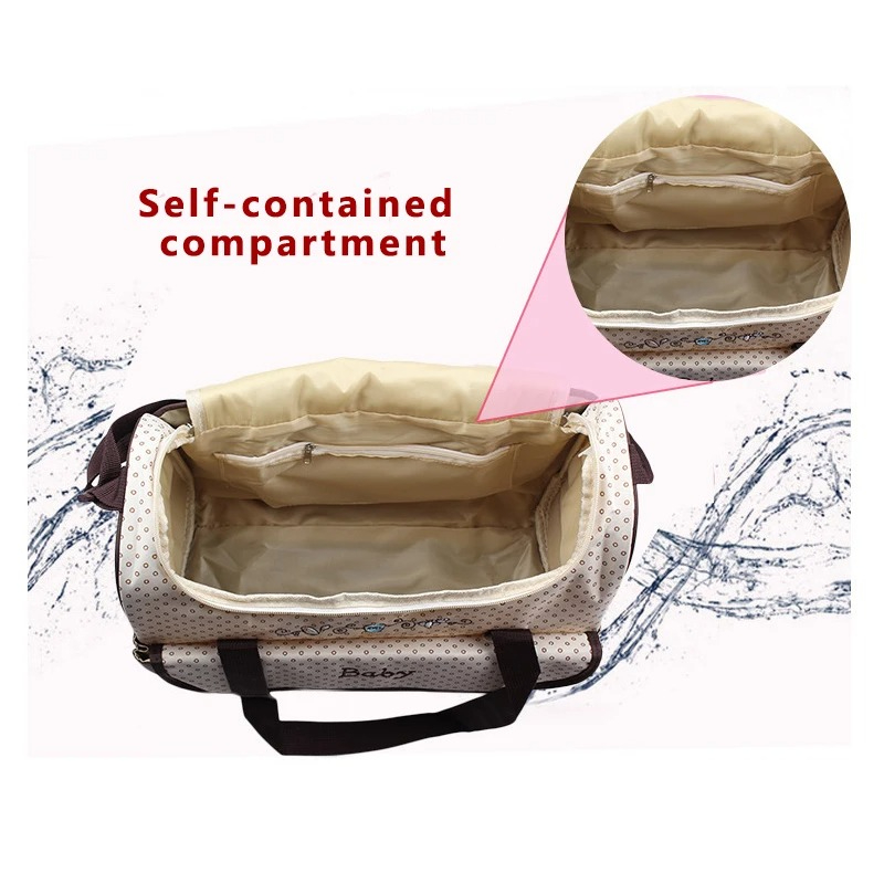 Diaper Bag Set for Mom Baby Travel Handbag Maternity Nappy Bag Insulated Bag 5 Pieces