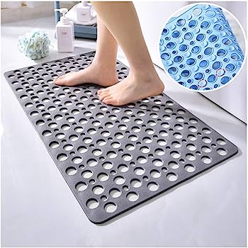 Non Slip Bath Mat Anti Mould Shower Mats TPE Bathroom Bathtub Mat