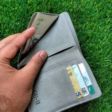 GU-II Male Short Thin Man Purse Wallet Retro Student Cross Leather Purse Young Men's Personality Tide