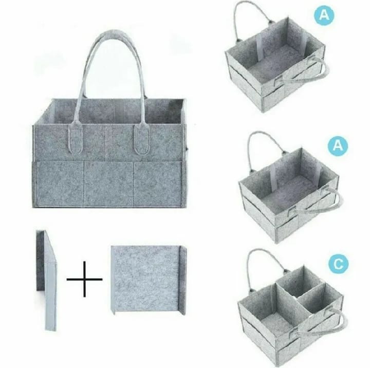 Baby Diaper Caddy Organizer, Foldable Storage Bag