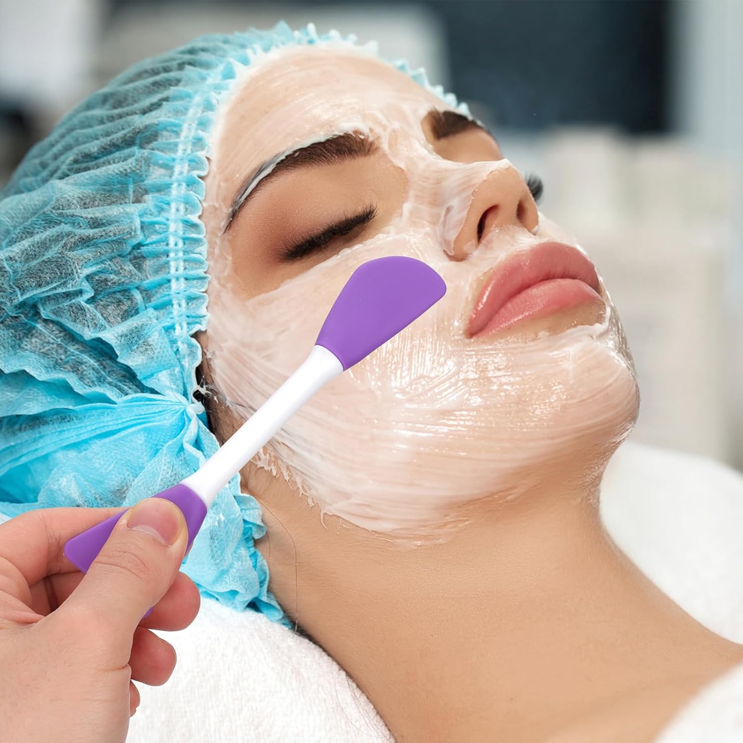 Double Headed Face Mask Brush, Facial Cleansing Brush, Face Cleaning Brush, Silicone Face Cleanser, Facial Cleansing Brush, Portable Face Cleaning Massage Tool, Facial Brush, Exfoliator, Facial Polish and Scrub, Face Massager Remove Blackheads, Makeup