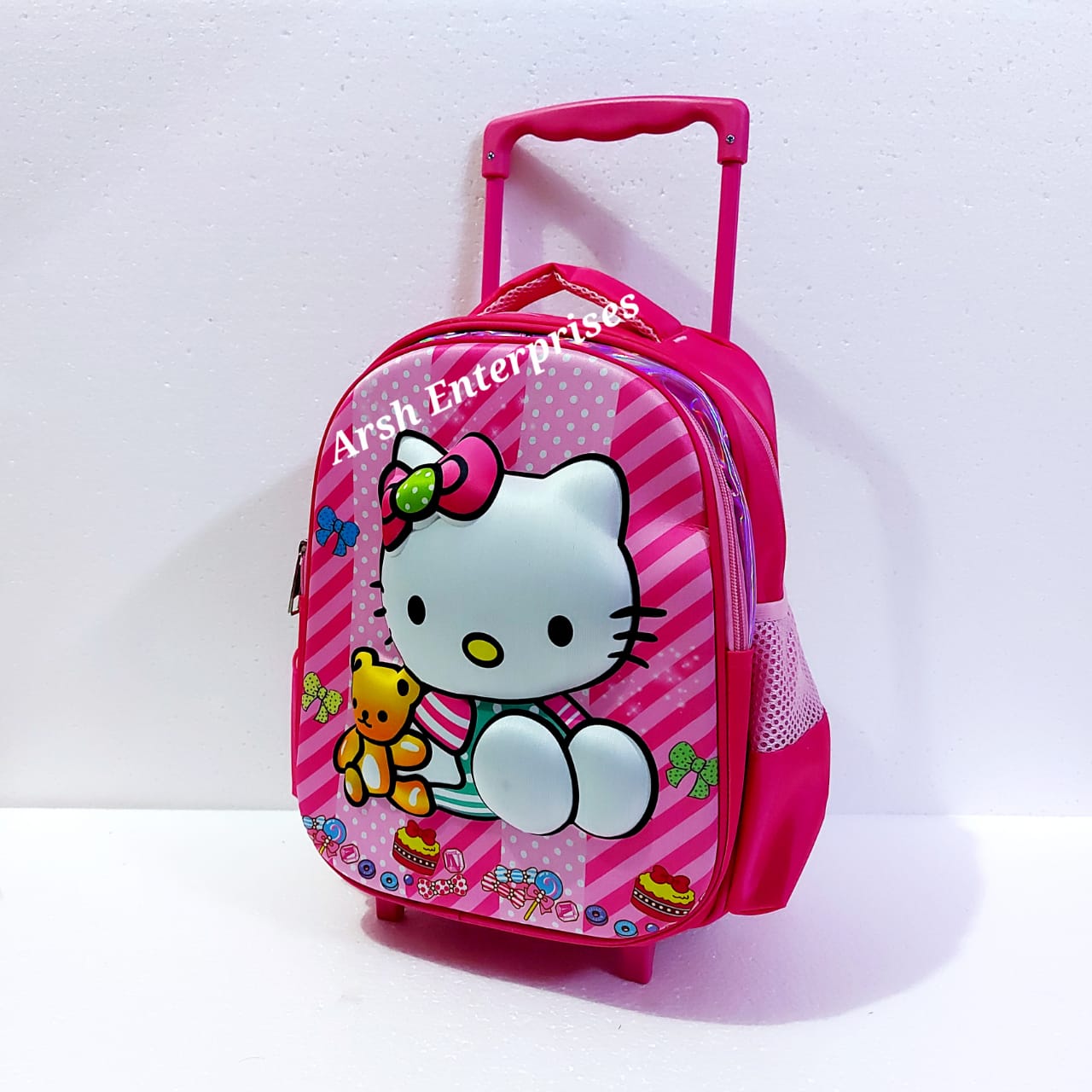 Hello Kitty Character 13 Inch 3D Children s Trolley Backpack with