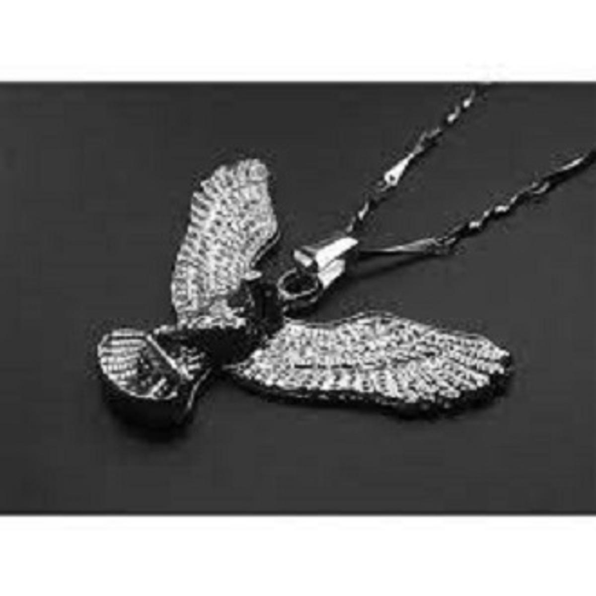 Alloy Silver Chain with Eagle Locket / Necklace specially gift for Girls / Women /Boys / Men
