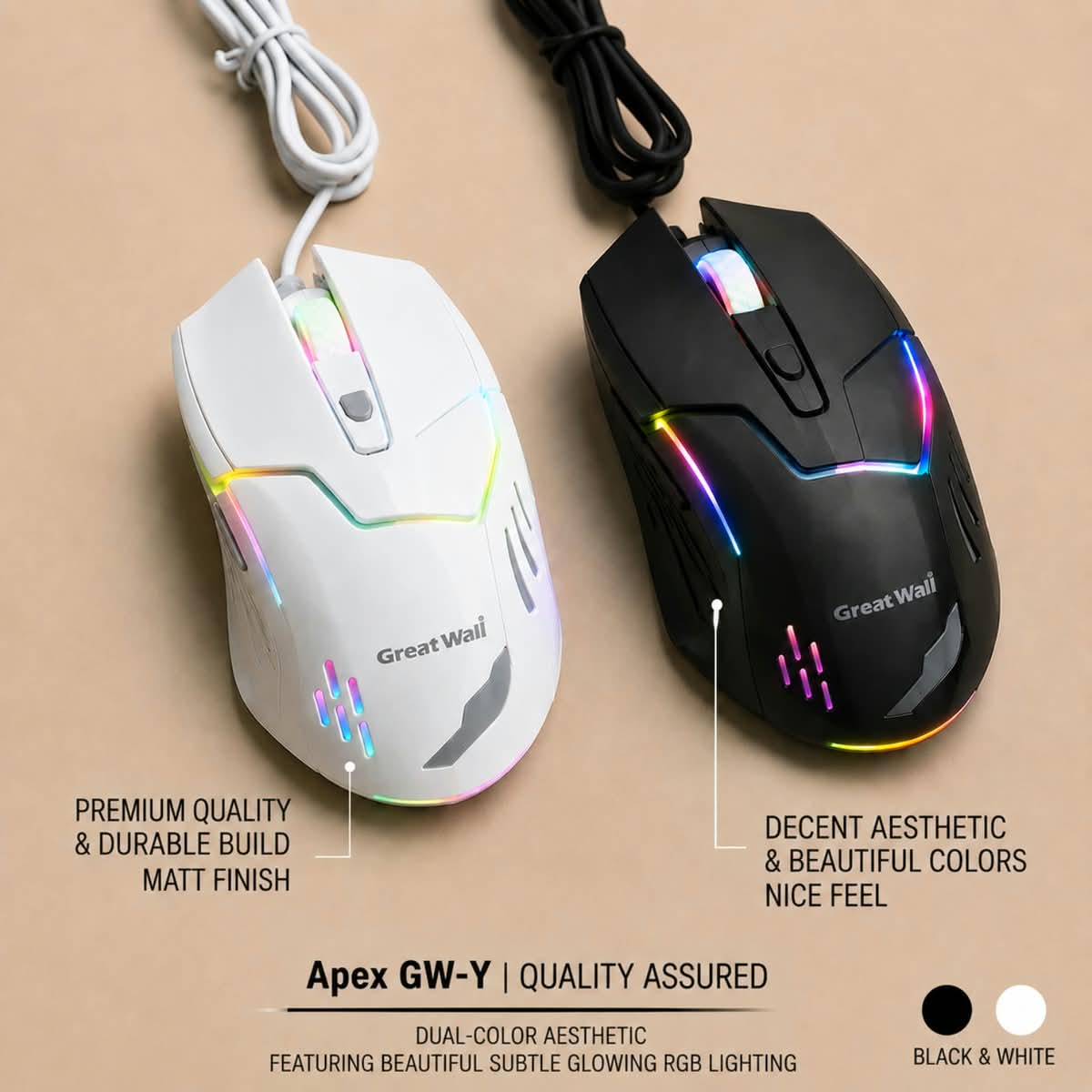 RGB Gaming Mouse 6 Button USB Wired Mouse | 4 Level DPI 800-3200 | Ergonomic Gaming Mouse | Free Mouse Pad