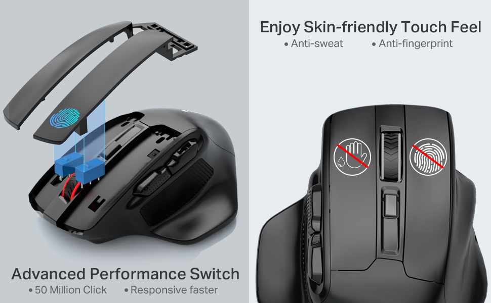 E-YOOSO X-31 Large Wireless Gaming Mouse 4800Dpi with 6 Buttons Adjustable 5 Dpi Levels 20 8d021f59a74d1eb63676b6e005511c54