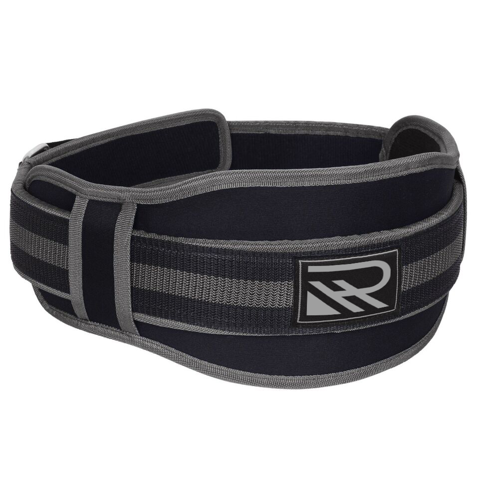 HR TradersWeight Lifting Belt Training Gym Fitness Bodybuilding Back Support Workout Gray