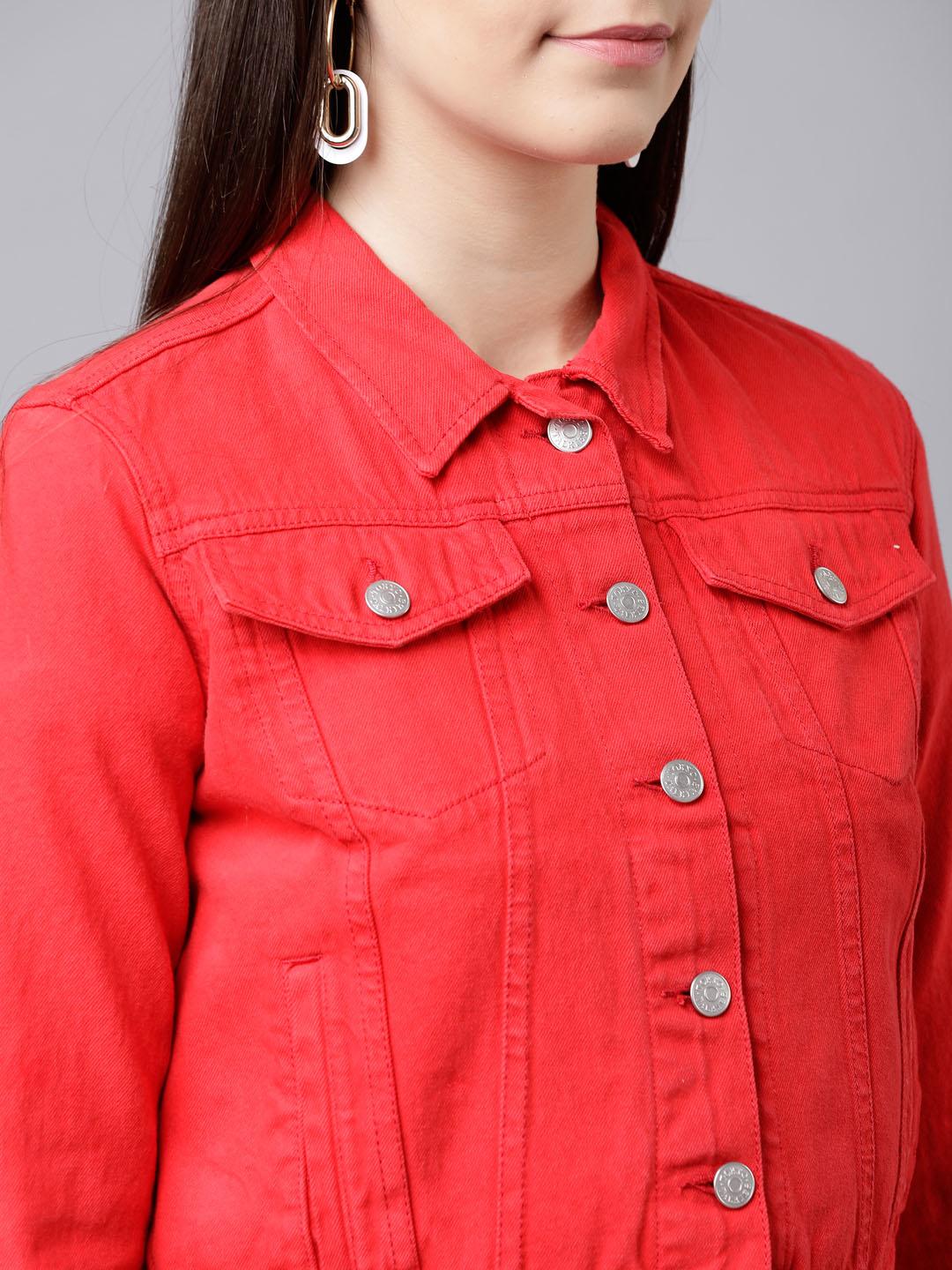 Denim Jeans Jacket For Women Dark Blue