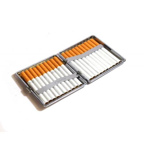 Cigarette Case Box Double Sided Spring Clip Open Pocket Holder for 20