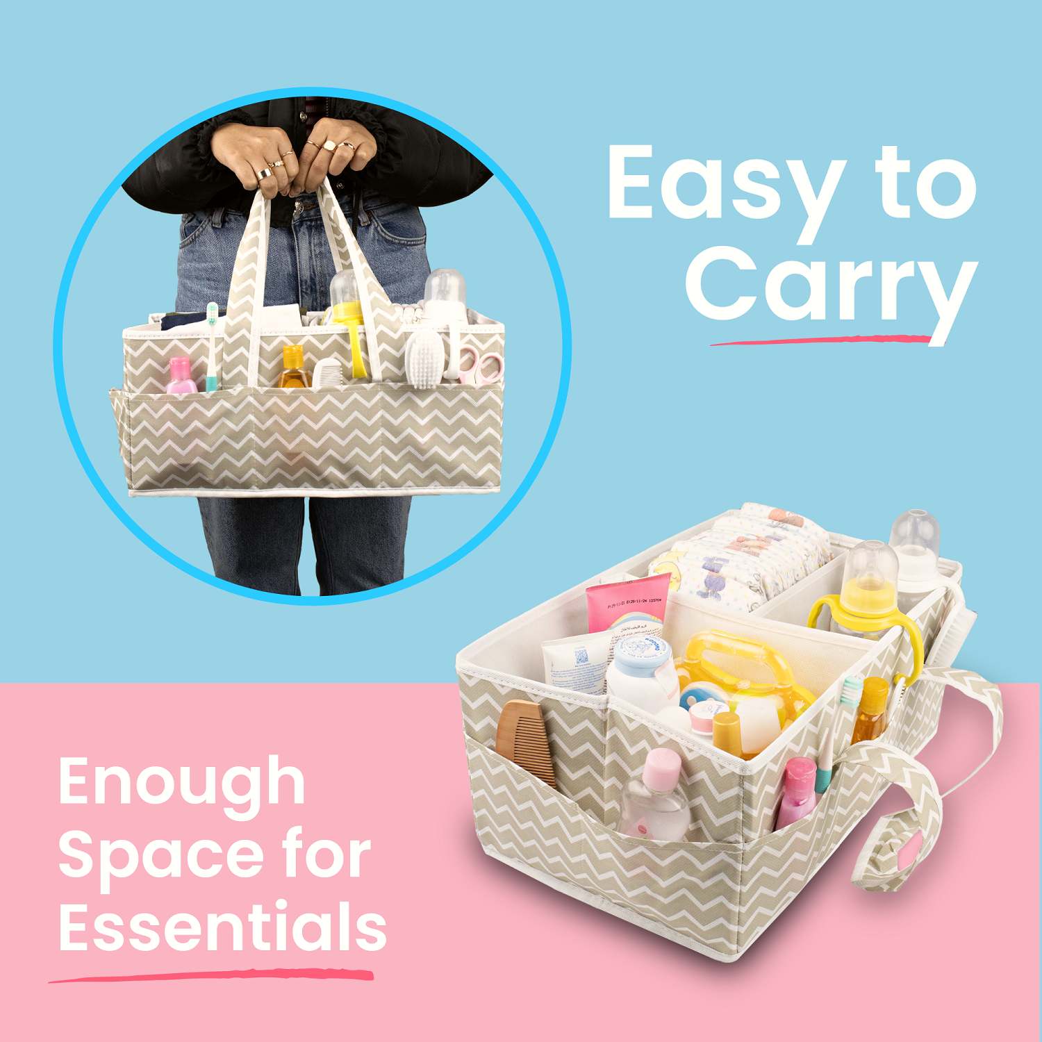 Baby Diaper Caddy Organizer Large Sturdy