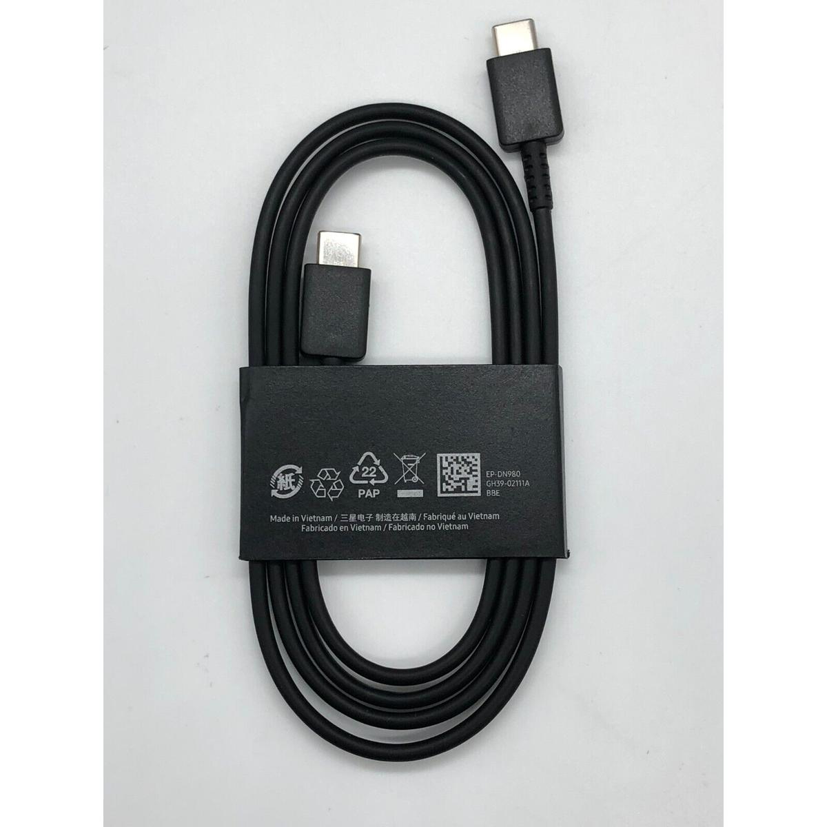 100% Original Samsung Galaxy Cable Dual Type C To Type C Super Fast Charging 35W / 25W / 15W  3A For Galaxy S22 5g S21 Ultra S20 Note 20 10 A71 A32