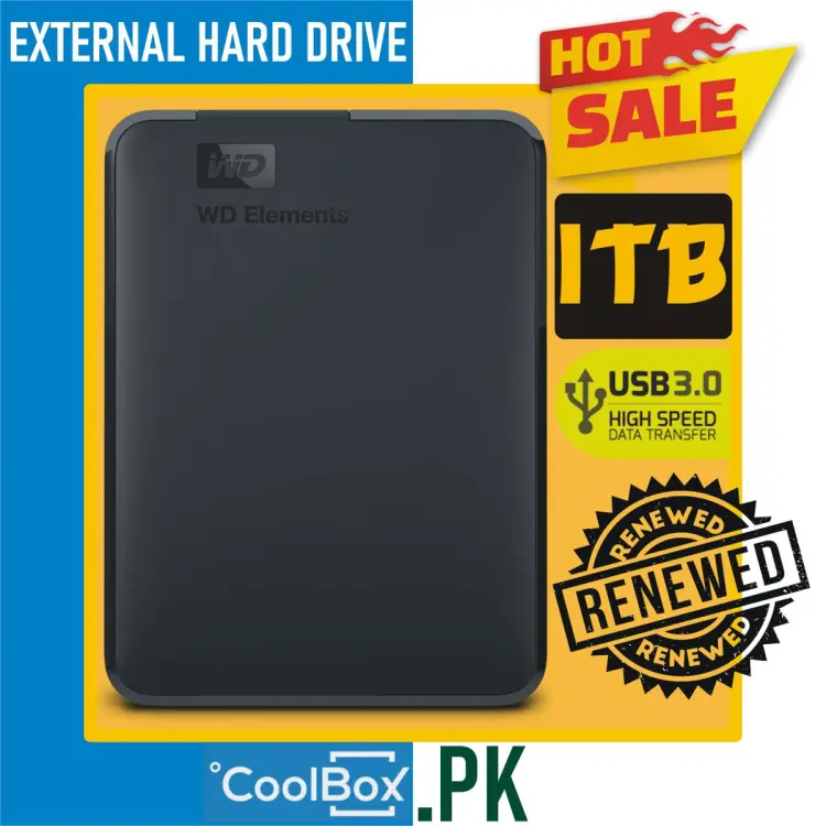 WD 2TB Elements Portable USB 3.0 External Hard Drive