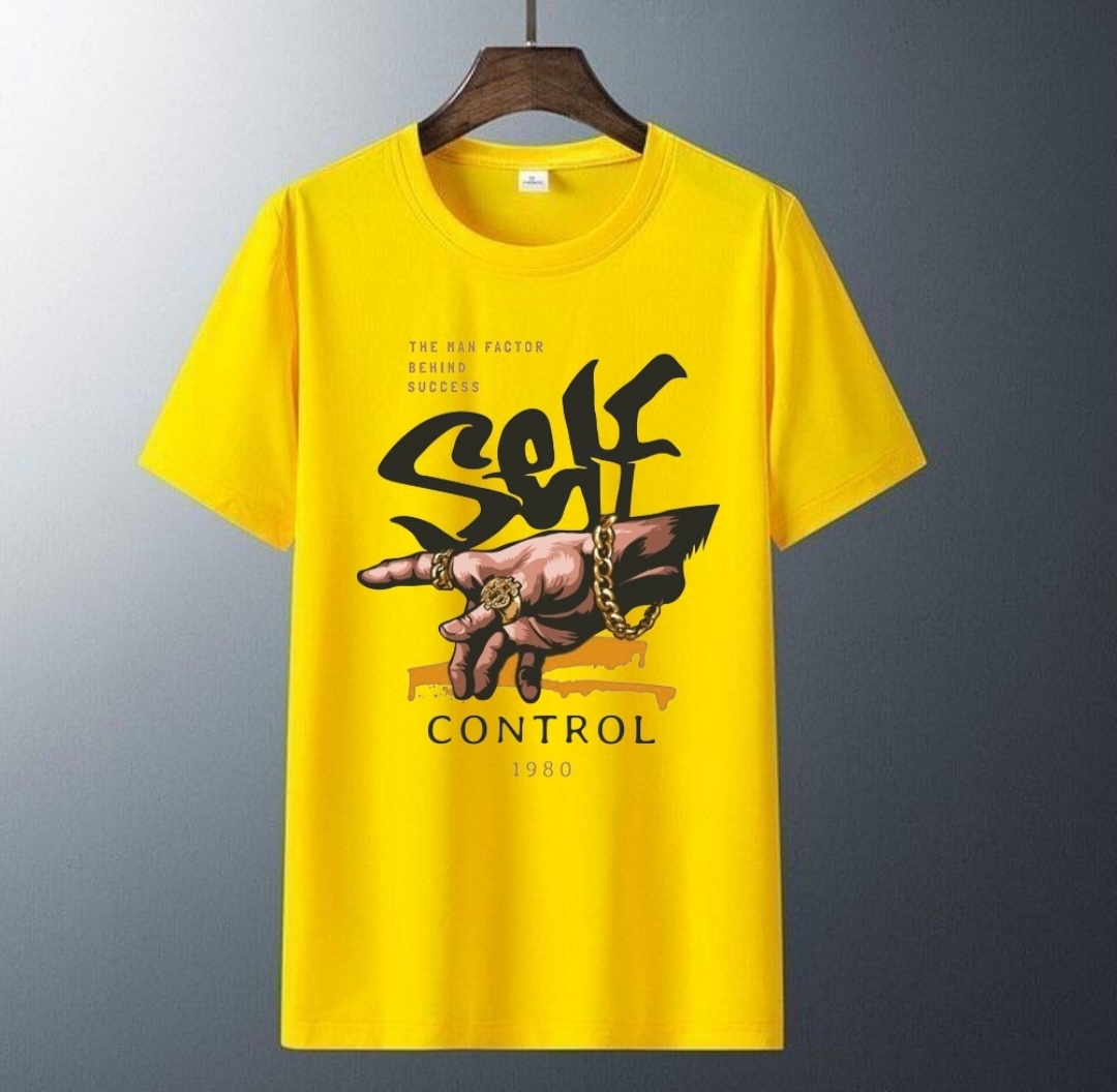 New Trendy Self Control Printed T.shirts For Men&Boys Summer Collection