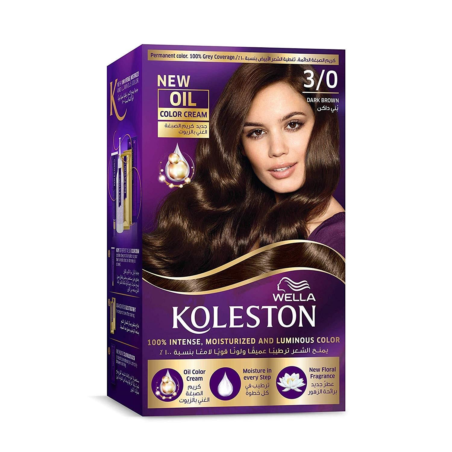 Wella Koleston Permanent Hair Color Kit 3/0 Dark Brown Price in