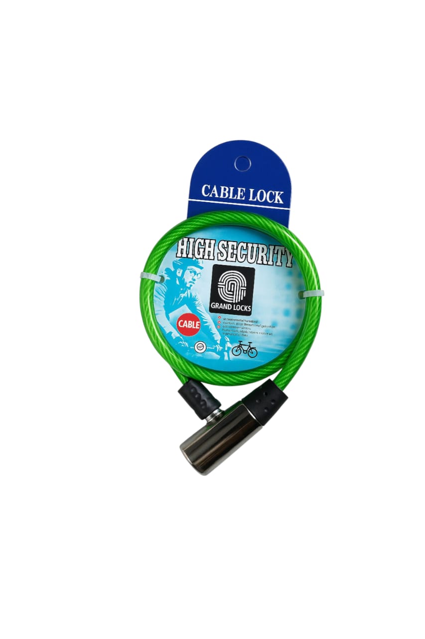 Grand Locks Wire Lock  for Safety wirelock Steel Wire inside For Motorcycle, Bike, Kitchen, Garage (Size Diameter 8mm Lenth 25 Inch)